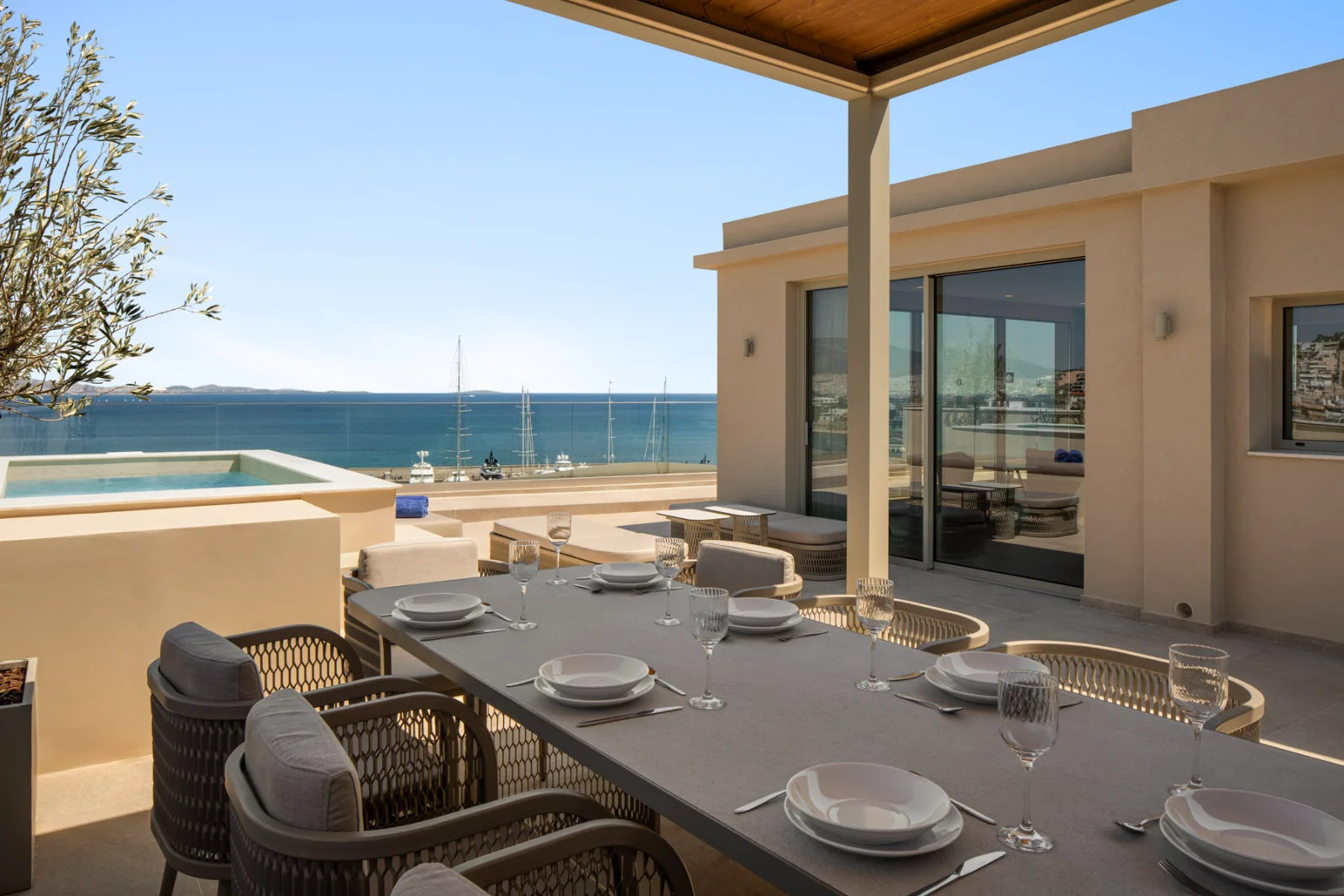 wyndham piraeus marina zeas suite luxury suite pool sea view 04